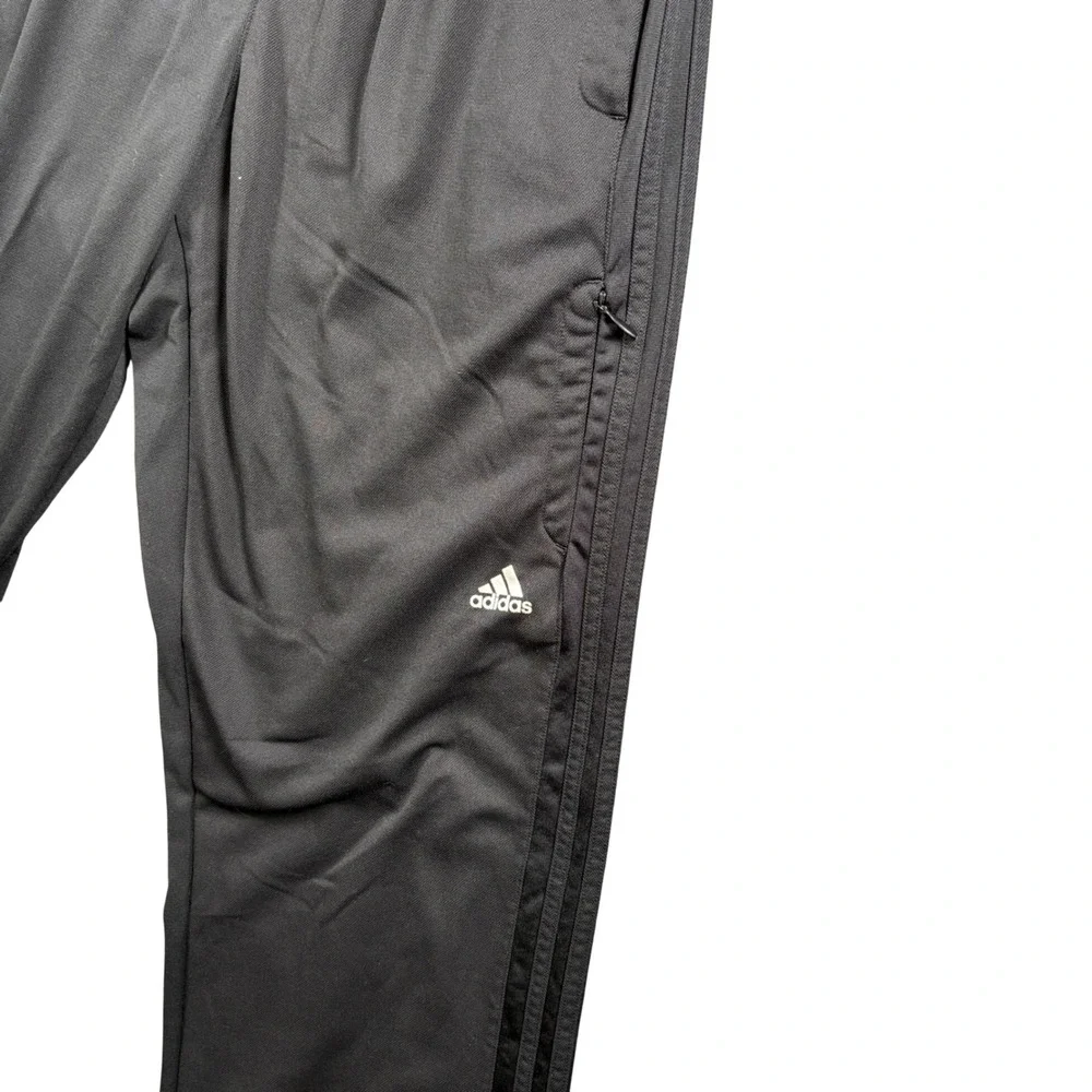 Adidas Y2K Track Pants Mens XL‎ Black 3 Stripe Zip Pocket Athleisure Streetwear